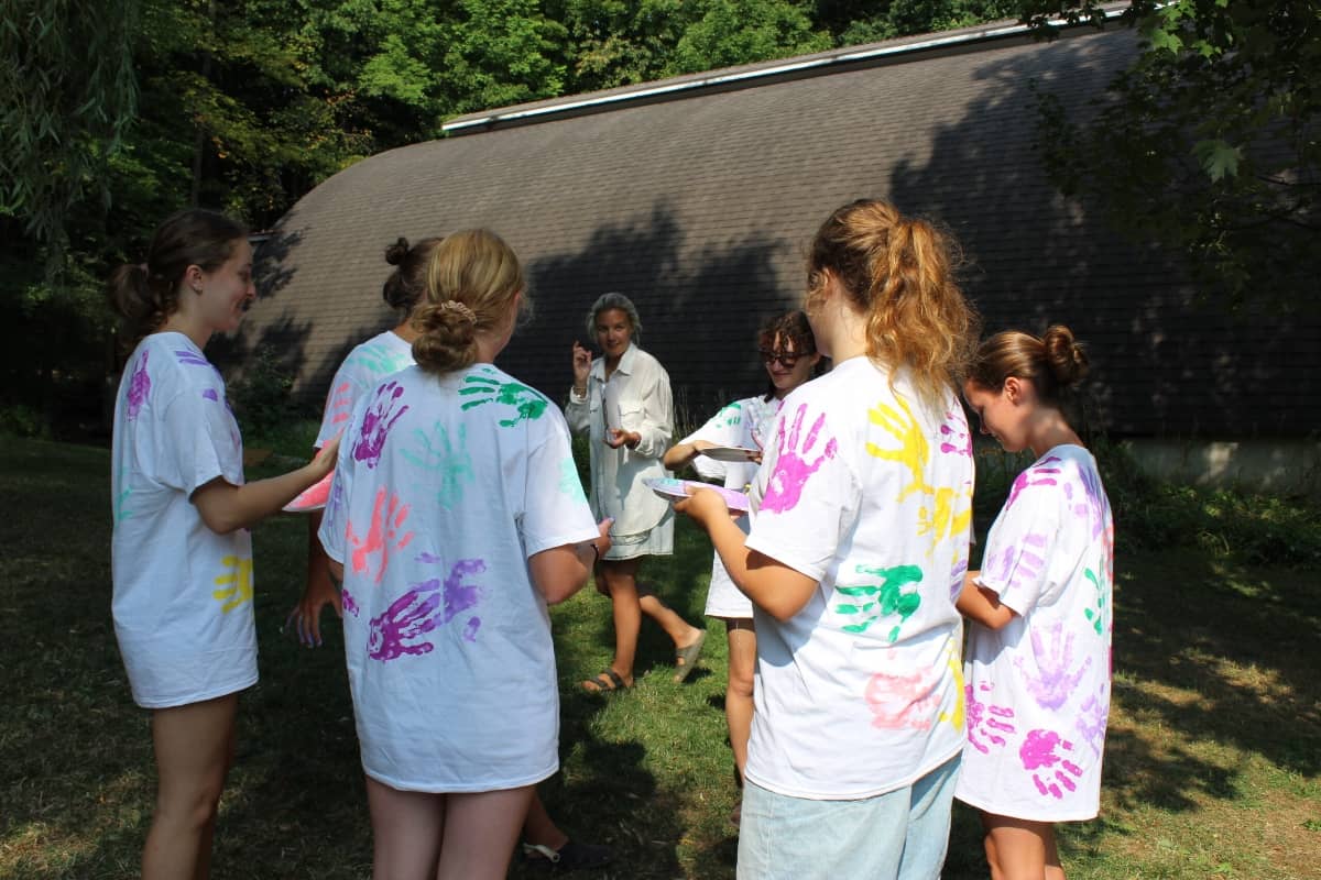 Girls having fun together at Brown Ledge